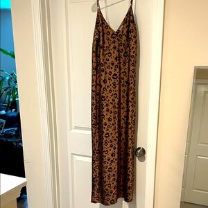 Leopard Print Spaghetti Strap Dress